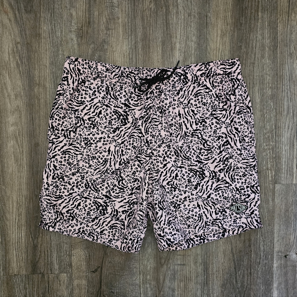 BOGO PacSun Men's Pink Animal Swim Trunks